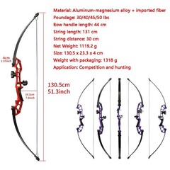 Archery Straight Bow 30-50lbs Takedown Recurve Bow Arrow Fishing Hunting Target