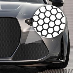 40×13″ Car Grill Mesh for Bumper,Cuttable Metal Mesh Grill 6mm Hexagonal/Black