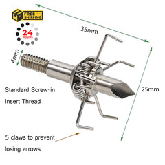 KURUGEILI 12PK 100 Grain Small Game Broadheads Judo 100 Mixed Broadhead