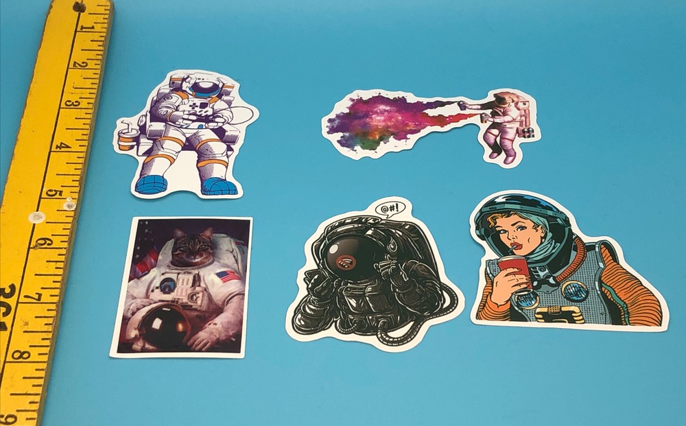 Alien Space Astronaut Sticker Decals Laptop Skateboard Lot 5