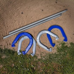 Pro Horseshoe Set – Powder Coated Steel with Carry Case by Trademark Innovati…
