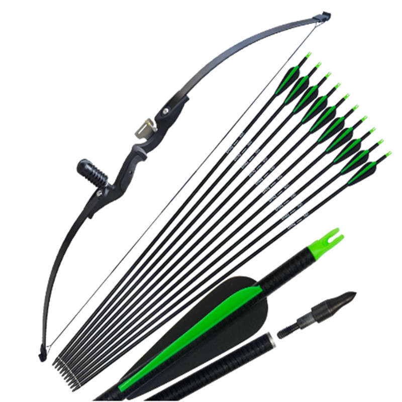 30 lbs 51in Archery Bow Arrow Beginner Target Practice Training Hunting Shooting