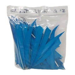 47 Count Archery Arrow Feathers 5″ Right Wing Shield: Turquoise Blue