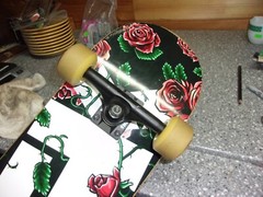 H55 Vintage large skateboard about 31 inches Thunder Team spitfire Rohd marvel