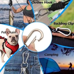 Durable Zinc Galvanized Steel Carabiner Clips for Outdoor Use