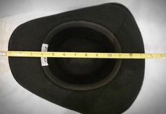 Fiesta Santa Barbara Black Wool Felt Cowboy Style Hat- Leather Decorative Bands