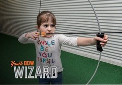 Bear Archery Wizard Youth Bow Set Includes Arrows Recommended 44 in., Grey