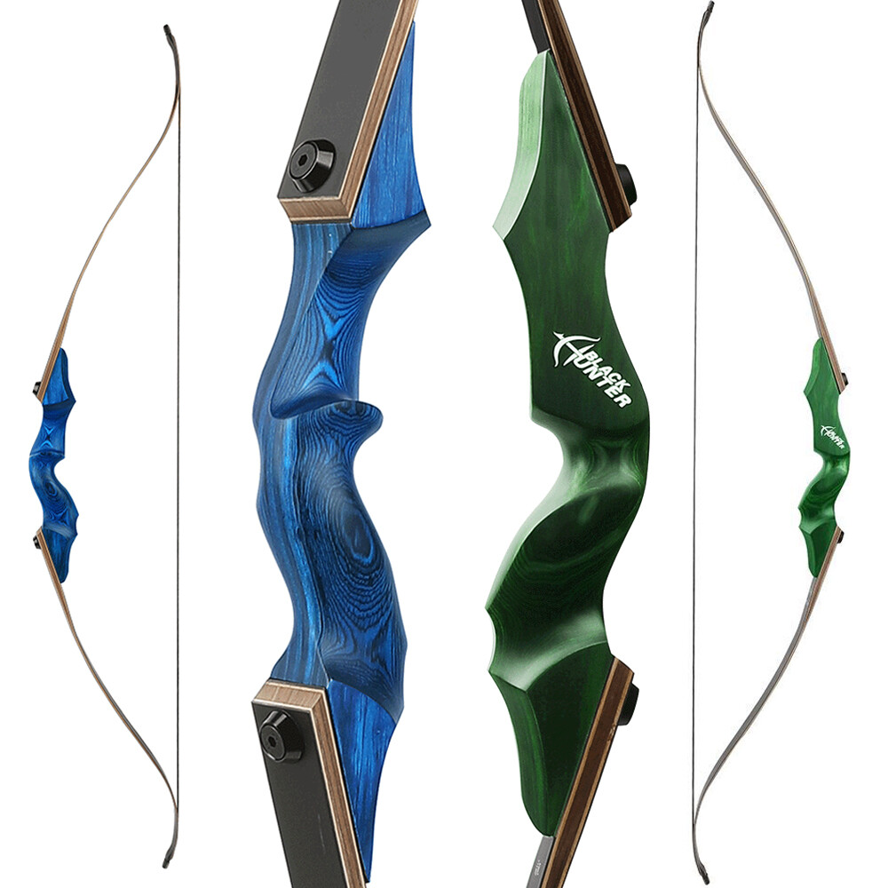 60″ Takedown Recurve Bow 20-60lbs Archery Wooden Riser Limbs Bow Hunting Target