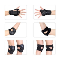Adult Kids Wrist Elbow Knee Pads Skateboard Roller Bike Protective Gear Guard