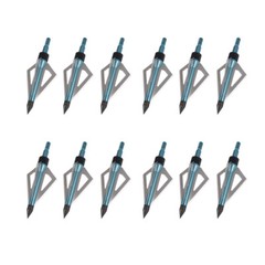 12Pcs 100Grain Broadheads 3Blade Arrow Tips Compound Bow Crossbow Outdoor Sports