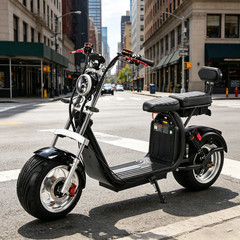 Harley Fat Tire Electric Scooter 4000W Motor Max Speed 40MPH Max Load 550 IBS