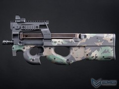 EMG KRYTAC FN Herstal P90 Airsoft AEG Training Rifle w/ Custom Cerakote BLK CAMO