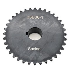 #35 Roller Chain Sprocket Type B 1 inch Bore 36 Tooth, Hardened Antirust 1045