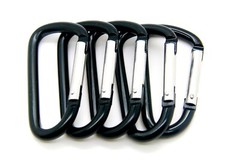 Lot 100 – 3″ Carabiner D Shape Buckle Pack, Keychain Clip, Spring Snap Key Chain