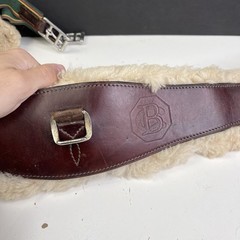 RARE Cliff Barnsby Leather Dressage Girth w/ Removable Sheepskin Padding Size 52