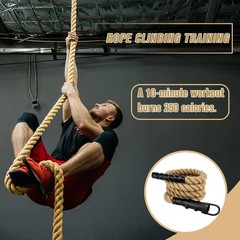 GDHSWJ Gym Climbing Rope, Indoor Outdoor Ropes – Flaxen