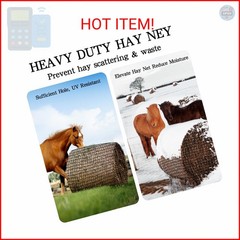 NizHome Large Round Bale Hay Net, Knotless Hay Nets for Horses Slow Feed, Heavy