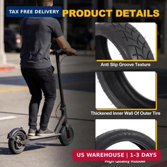 8.5 Inch Tire and Tube Set,50/75-6.1 Scooter Tire,8 1/2×2 Pneumatic Front Rear W