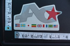 All City Stars Skateboards Mad Circle Clear Z14B Vintage Skateboarding STICKER