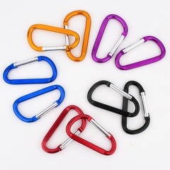 10 Pack 3» Aluminum Spring Snap Hook Carabiner D Ring Carabiner Clip Camping…