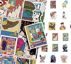 25Pcs Mixed Street Pop Artwork Modern Graffiti Art Colorful Painting Sticker