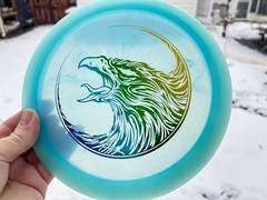 Champion FLAT Firebird Fierce Falcon Disc Golf Swirl Innova Artist Limited #6036