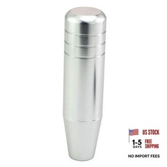 5.12″ Weighted Gear Knob Shifter Handle, Aluminum Alloy Car Stick Shift Silver