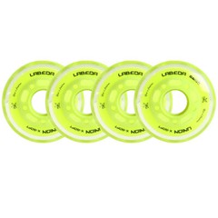 Labeda Roller Hockey Wheels Union Indoor X-Soft 74A Yellow 68mm – Set of 4
