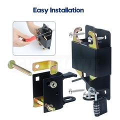 2 Pack S16100700 Two Way Lockable Gate Latch(Small Size Version: 3″L x 5″H) w…