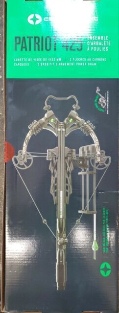 Centerpoint Patriot 425 Compound Crossbow w/ Crank, Scope, Carbon Bolts & Quiver
