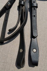 WEAVER Western Horse Browband Headstall w/ Split Reins BLACK LEATHER BRIDLE SET