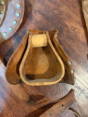 Vintage Simco Child Pony Saddle Leather Western Tooled AS IS USA