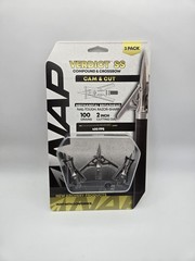 NAP Verdict SS Cam & Cut Mechanical Broadhead 3 Pack 100 Grain 2″ Cut Crossbow
