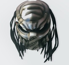 Hand-painted Predator FRP Motorcycle Helmet Full Face Mask Laser Light Cool Gift