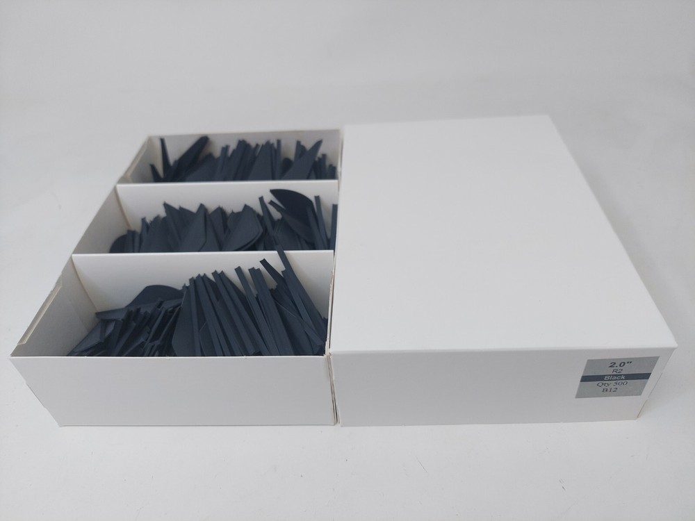 2.0″ Black Raptor II R2 Vanes By Norway Industries: Bulk Package Of 500 Count