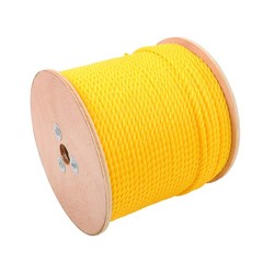 1/4 Inch by 600 Feet 3-Strand Yellow Braided Rope Breaking Strength 8500 pounds