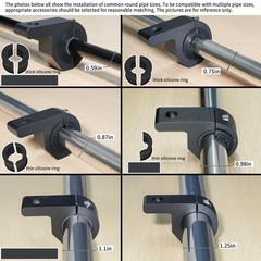 Motorcycle Bull Bar Mounting Bracket 2PCS Horizontal Light 2pcs Mini, Black