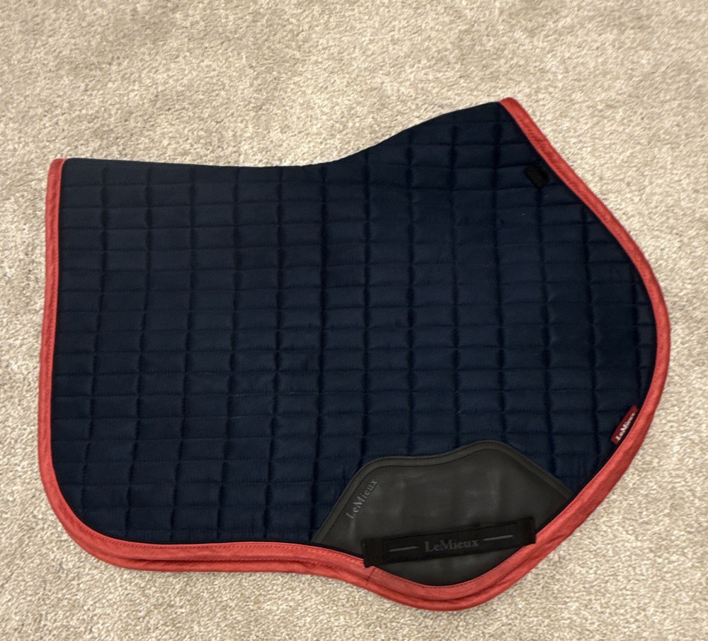 LeMieux Suede Large CC pad Navy and Cranberry