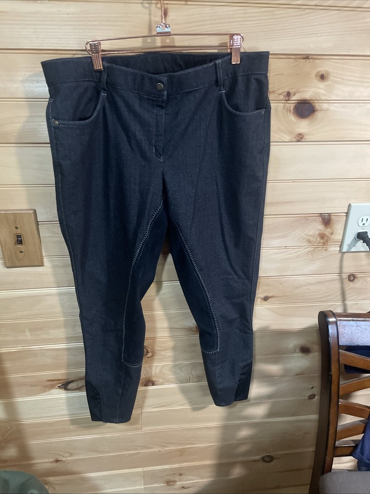 Ovation Riding Pants Breech Women 36R Black Equestrian