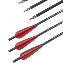 20″ 12pcs Carbon Crossbow Bolts +/or Broadheads Half Moon Nocks OD 8.8mm Hunting