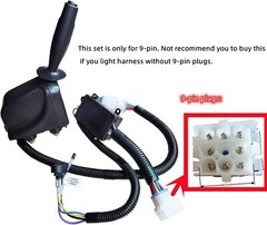 9-Pin 12V Golf Cart LED Light Turn Signal Kit w/Horn Brake Hazard Light Switch,