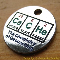 Chemistry of Geocaching PathTag Pair with Glow Enamel (2pcs lot)