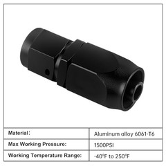 6AN Hose End Fitting Straight Swivel for CPE Braided Hose 6AN Straight Normal