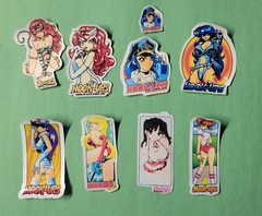 (34) Hook-ups Inspired Girls Vinyl Laminated Die-cut Sk8 Surf Skate Set Of 34