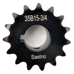 #35 Roller Chain Sprocket Type B 3/4 inch Bore 15 Tooth, Hardened Antirust