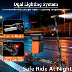 LADPED Adults Electric Scooter with Seat 8.5″ 19MPH Commuter E-Scooter 15Miles