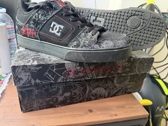 DC Shoes x Slayer Black Low-Top Skateboarding Shoes Men’s US 9 Medium