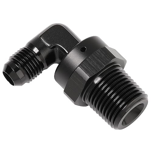 6AN Male Flare to 1/2 NPT Pipe Swivel 90 Degree 6AN to 1/2 NPT, 90 Degree