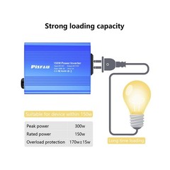 150W Car Power Inverter 12V to 110V AC Converter with 3.1A Dual USB Power …