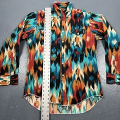 Wrangler Brushpopper Western Shirt 16-32 Multicolor 100% Cotton Long Sleeve